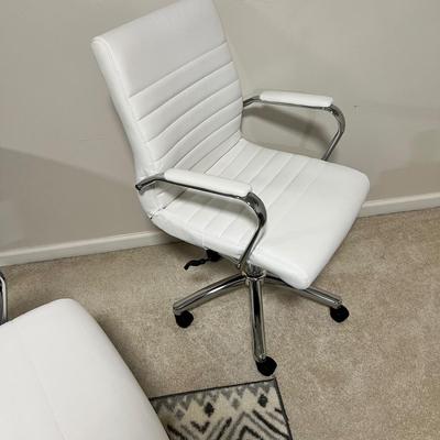 Matching Pair of Sleek Modern Rolling Chairs (BGB-RG)