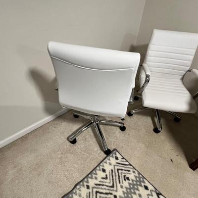 Matching Pair of Sleek Modern Rolling Chairs (BGB-RG)