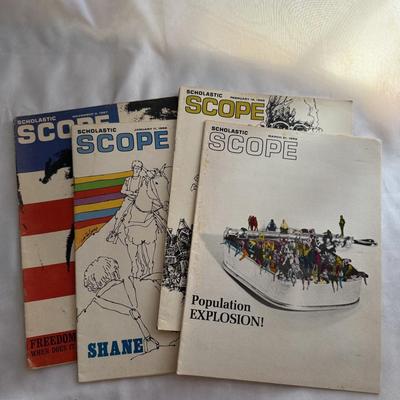 Sale Photo Thumbnail #70: 4 copies Junior Scholastic SCOPE magazine