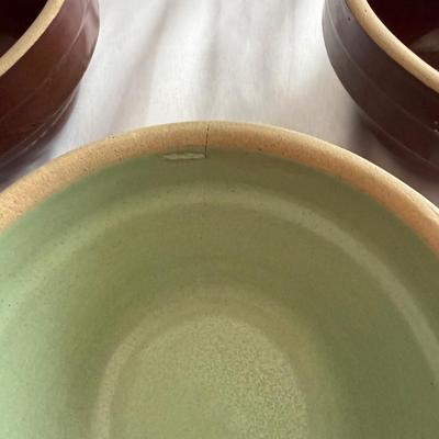 Sale Photo Thumbnail #78: Set of 3, 5 inch American stoneware bowls