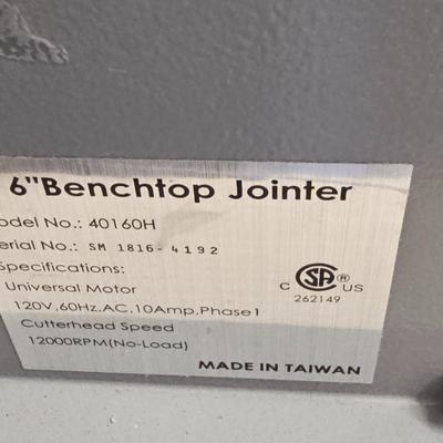 Cutech 6" Benchtop Joiner on Shopfox Stand (DG-JS)