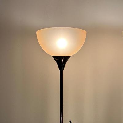 Matching Pair of Torchiere W/ Task Lights Floor Lamps (BGB-RG)