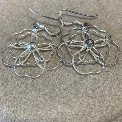 3 sets of sterling earrings