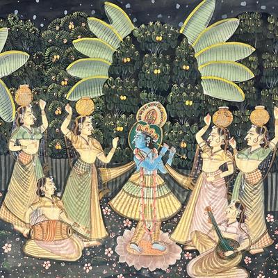 Large Pichwai Painting - 33” x 46”H (BGB-RG)