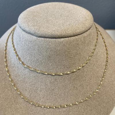Twisted vermeil 31” chain and bracelet