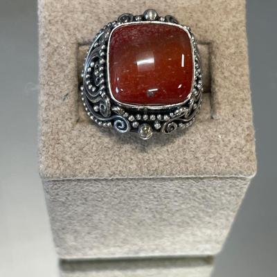 925 sunset Jasper ring