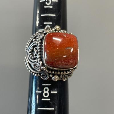 925 sunset Jasper ring
