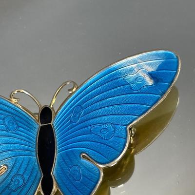 Norway sterling butterfly brooch