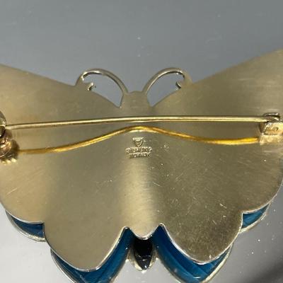Norway sterling butterfly brooch