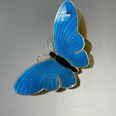 Norway sterling butterfly brooch