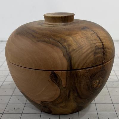 Walnut Burl Covered Dish 