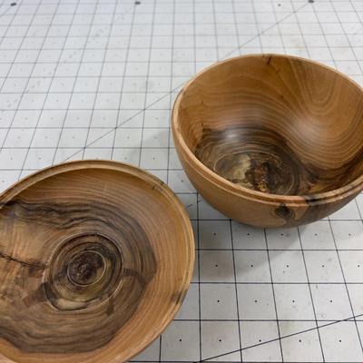 Walnut Burl Covered Dish 