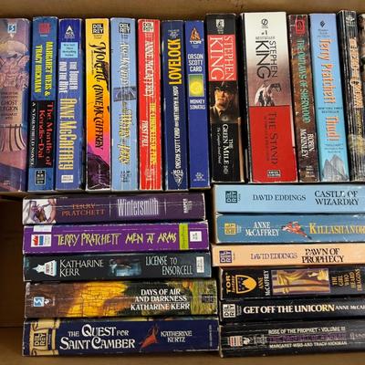 Tray of Science Fiction Fantasy Books - Paper  