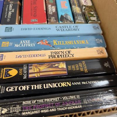 Tray of Science Fiction Fantasy Books - Paper  