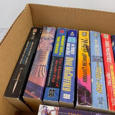 Tray of Science Fiction Fantasy Books - Paper  