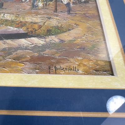 Beach & Boats Print, Framed 