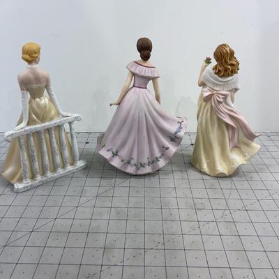 3 Figurines, all Home Interiors LADIES 