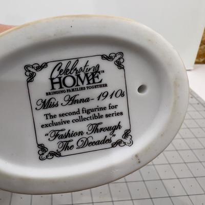 3 Figurines (2) on Rosewood Bases LADIES 