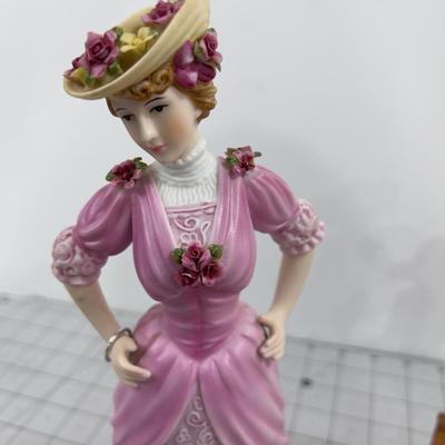 3 Figurines (2) on Rosewood Bases LADIES 