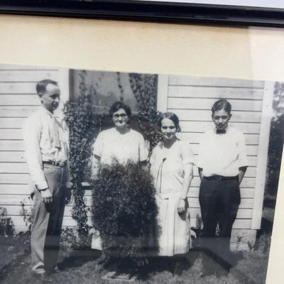 2 old Black & White Framed Photos