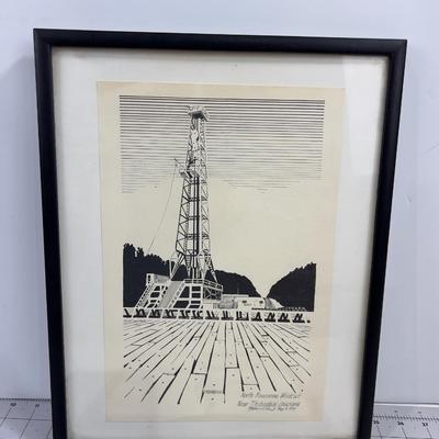 2 Oil Well Drawings 