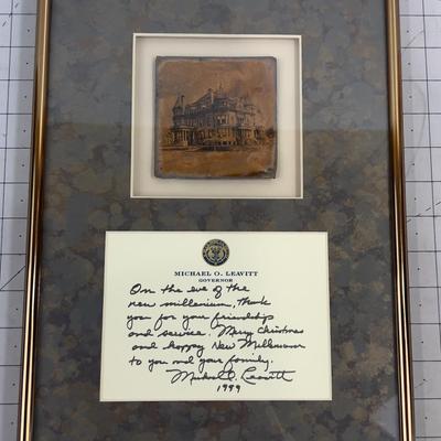 Signed Thank You NOTE From the Kearns Mansion Piece of Copper from. 