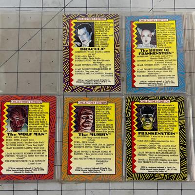 5 Pepsi MONSTER COLLECTOR Cards. 