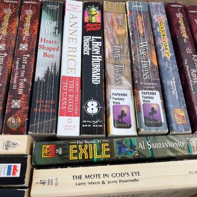 2 Trays of Science Fiction and Fantasy Paperback Books 