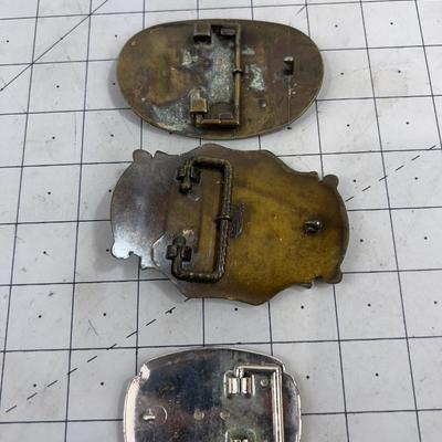 BELT Buckles: LA Rams, BOSTON, & Turquoise Color Western Style (3) 