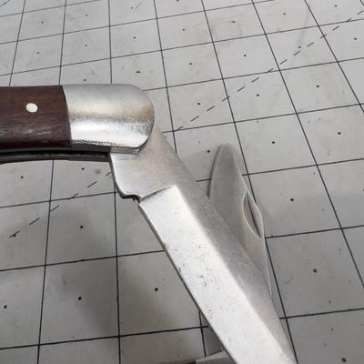 Pair of Iron Wood Handled Folding Knives