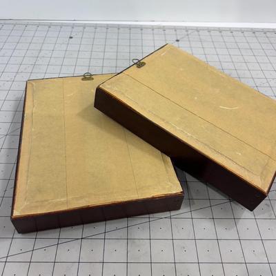 Pair of Framed Colonial NEEDLE POINTS 