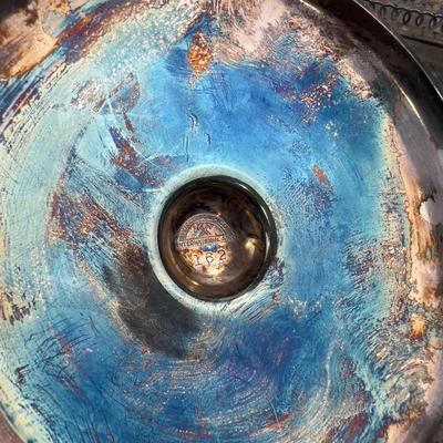 Silver Plated Items: Tray, Candle Sticks, Footed Dish Holder 