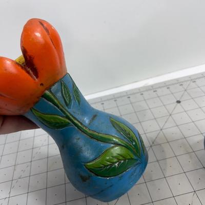 Ceramic Tulip Salt & Pepper, 1970's Pottery 