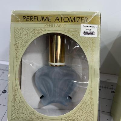 (3) Perfume Atomizers, Glass, New old stock