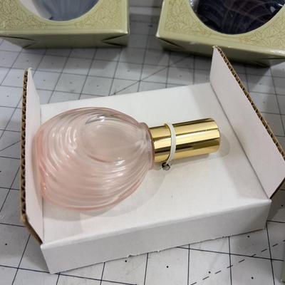 (3) Perfume Atomizers, Glass, New old stock