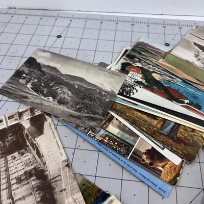 A Big Pile of Vintage Post Cards, mostly Not Posted
