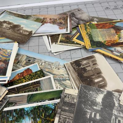 A Big Pile of Vintage Post Cards, mostly Not Posted