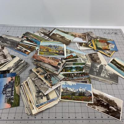 A Big Pile of Vintage Post Cards, mostly Not Posted