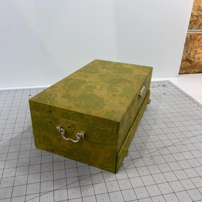 Vintage Velvet Lined Jewelry Box 