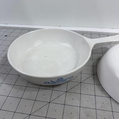 2 Small skillets -Cornflower, Corning Ware S