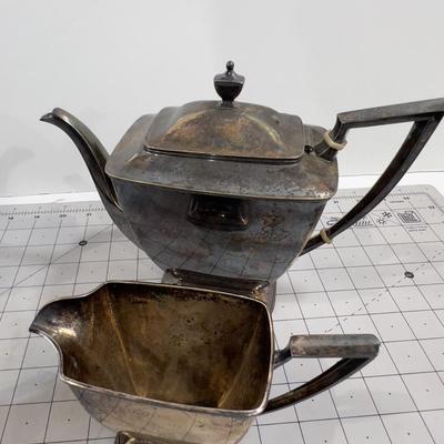 Pairpoint Silver Plated Tea & Coffee Set With Cream & Sugar 