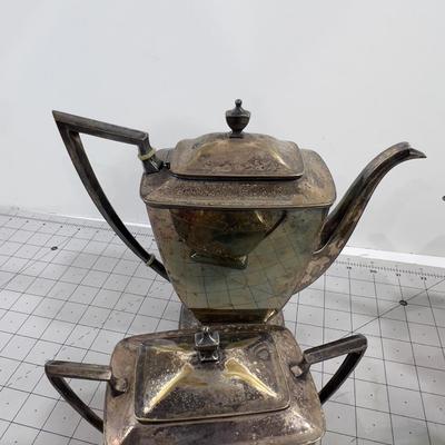 Pairpoint Silver Plated Tea & Coffee Set With Cream & Sugar 