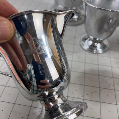 Chrome Coffee Pot  Plus Cream & Sugar plus others. 