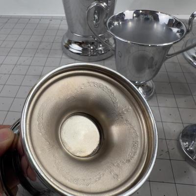 Chrome Coffee Pot  Plus Cream & Sugar plus others. 