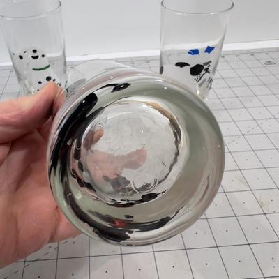 (4) Darling DOG Tumbler Glasses 