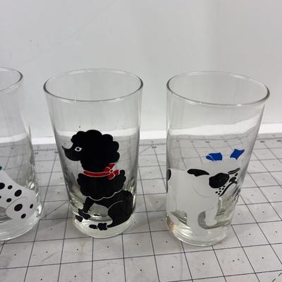 (4) Darling DOG Tumbler Glasses 