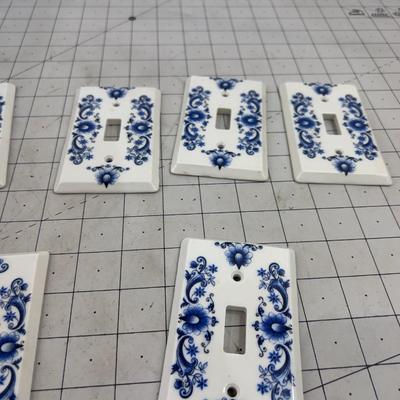 Blue and White Limoges SWITCH  Plates 