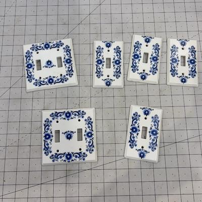 Blue and White Limoges SWITCH  Plates 