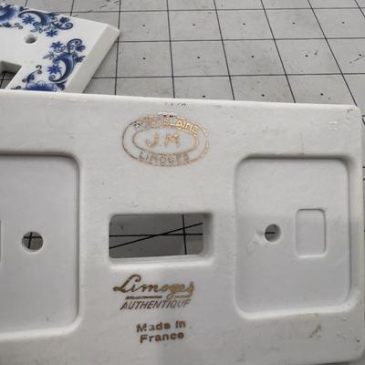 Blue and White Limoges SWITCH  Plates 