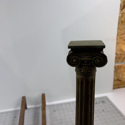 Solid Brass Greek Column ANDIRONS 